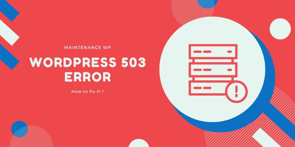 How to fix a 503 error on WordPress?