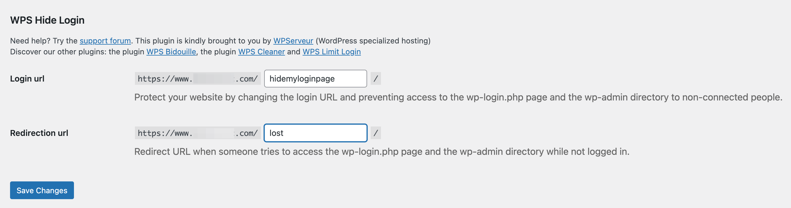 hide wordpress login page